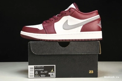 White 1 Low Bordeaux Jordan 1029